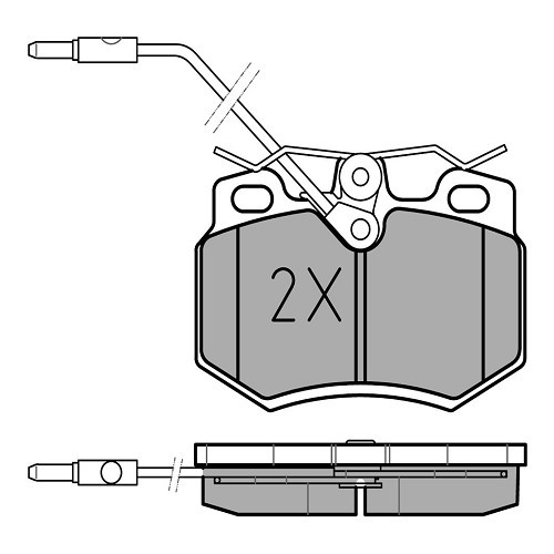  MEYLE-Bremsbeläge vorne für 205 - 89,7 mm - PE00164 