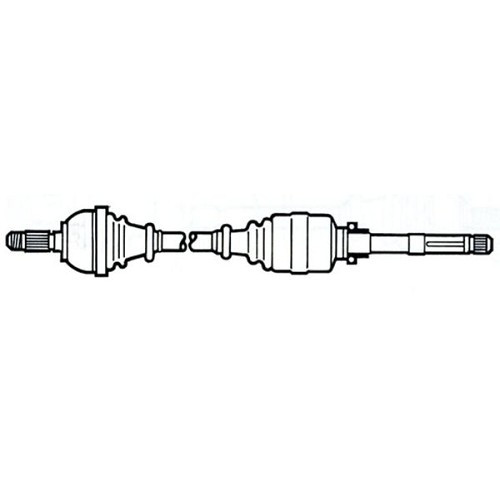     
                
                
    Cardan shaft for Peugeot 205 GTI 1.9 L (10/1986-09/1998) - 842 mm passenger side - PE22014
