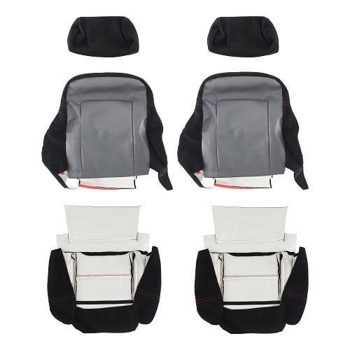  Housses de sièges avant en tissu côtelé pour Peugeot 205 RALLYE - PE30135-1 