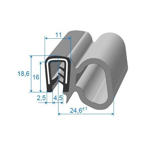    
                
                
    Joint de porte pour Peugeot 205 4 portes - PE70050
