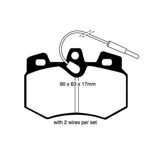  EBC black front brake pads for 106, 205, 309 except 309 GTi - PH51100 