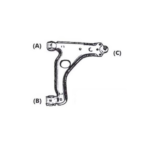 Left or right front suspension arm silencer for Peugeot 106 - PJ51100