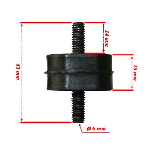  Rubber intake manifold silentbloc for VW Polo G40 - PO55936-3 