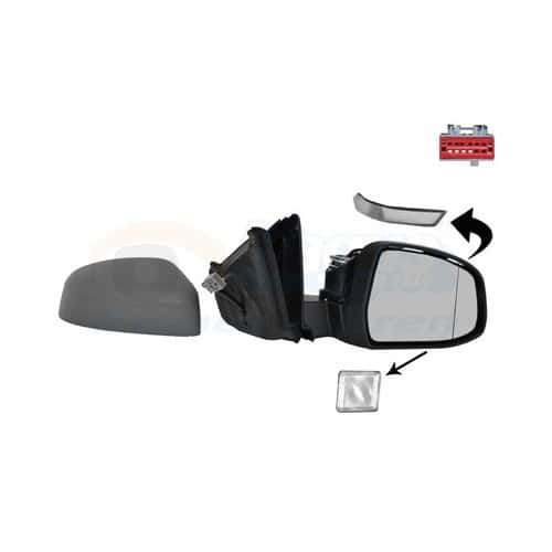  Right-hand wing mirror for FORD MONDEO IV, MONDEO IV Saloon, MONDEO IV Turnier - RE00848 