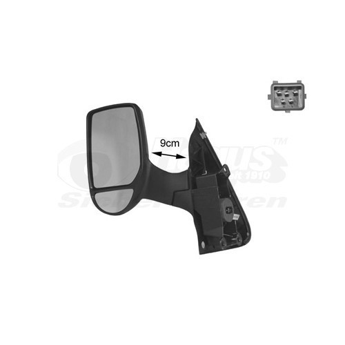  Left-hand wing mirror for FORD TRANSIT Minibus, TRANSIT Platform Van Platform/Chassis, TRANSIT Van, TRANSIT MK-7 Platform Van Platform/Chassis, TRANSIT MK-7 Minibus, TRANSIT MK-7 Van, TRANSIT TOURNEO - RE00903 
