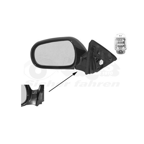  Left-hand wing mirror for HONDA CIVIC VI Hatchback - RE01007 