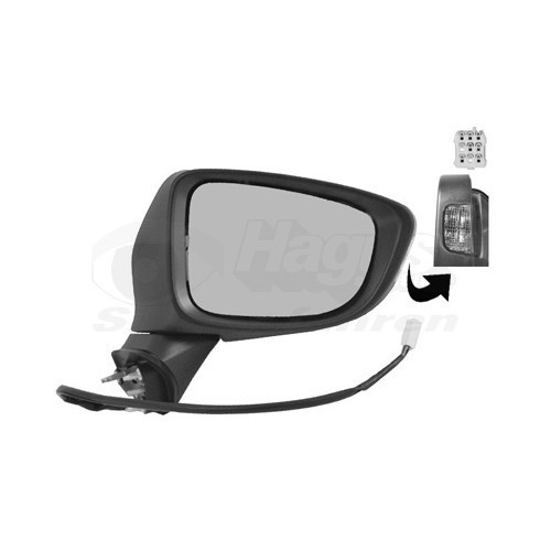  Right-hand wing mirror for MAZDA 6 Saloon, 6 Estate - RE01059 
