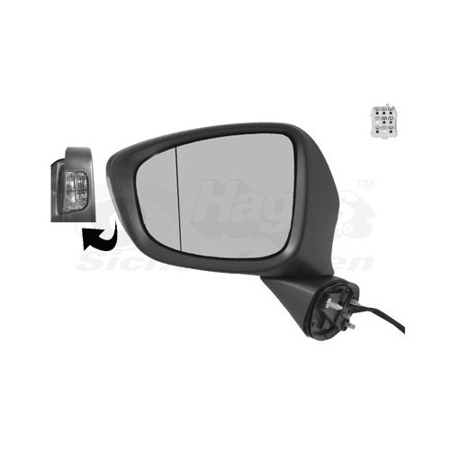  Left-hand wing mirror for MAZDA CX-5 - RE01070 