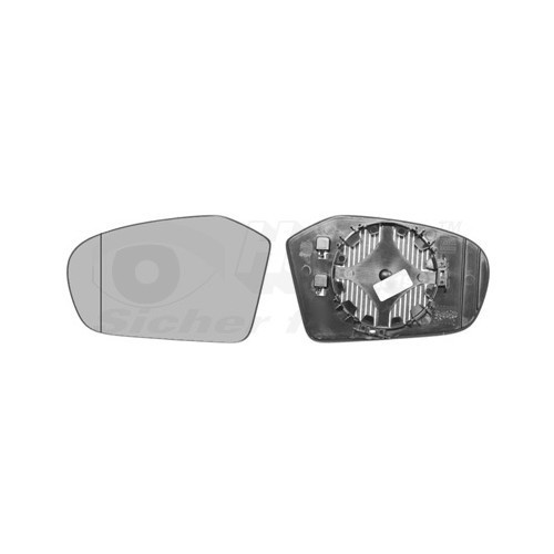  Left-hand wing mirror glass for Mercedes Classe A W169 (2004-2008) - OEM - RE01172 