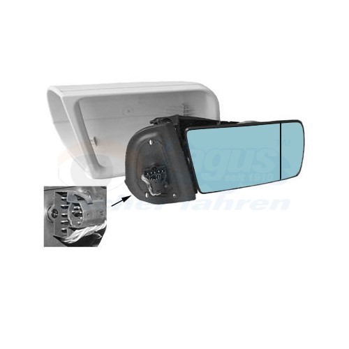  Right-hand wing mirror for MERCEDES-BENZ C CLASS, C CLASS WAGON, E CLASS, E CLASS WAGON, S CLASS - RE01217 