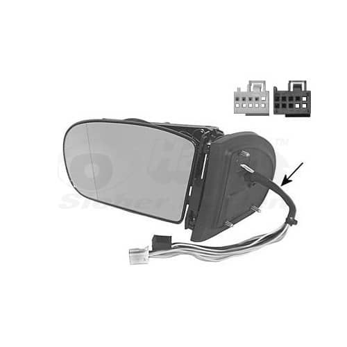  Left-hand wing mirror for MERCEDES-BENZ C CLASS, C CLASS Coupe, C CLASS T-Model - RE01238 