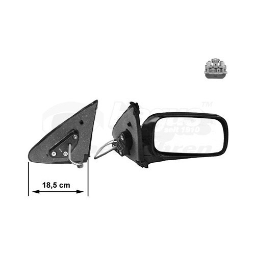  Right-hand wing mirror for NISSAN ALMERA I Hatchback - RE01361 