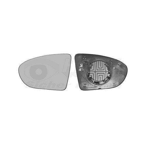  Left-hand wing mirror glass for NISSAN QASHQAI/QASHQAI 2 - RE01406 