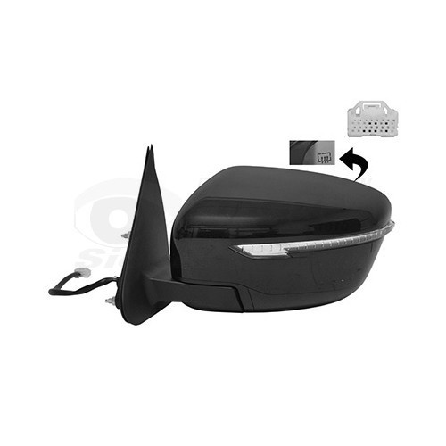 Left-hand wing mirror for NISSAN QASHQAI - RE01410 