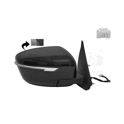  Right-hand wing mirror for NISSAN QASHQAI - RE01411 