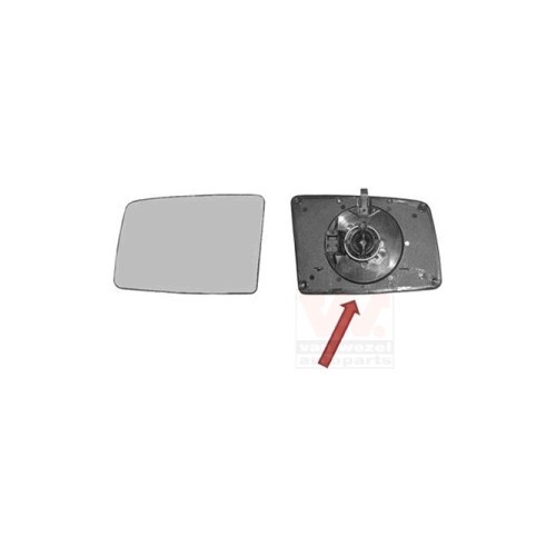  Right-hand wing mirror glass for VAUXHALL ASTRA F, ASTRA F 3/5 doors, ASTRA F Estate - RE01455 