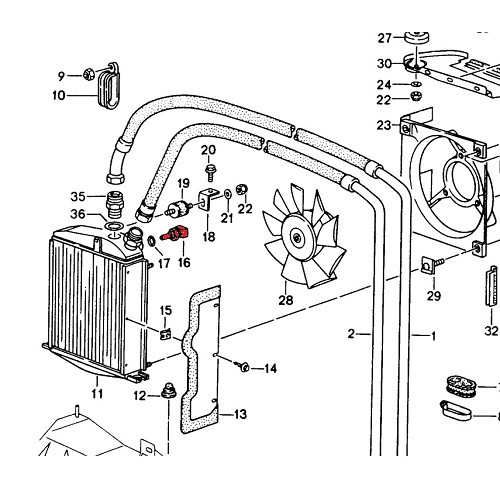 Oil temperature sensor for Porsche 993 (1994-1998) - RS00429
