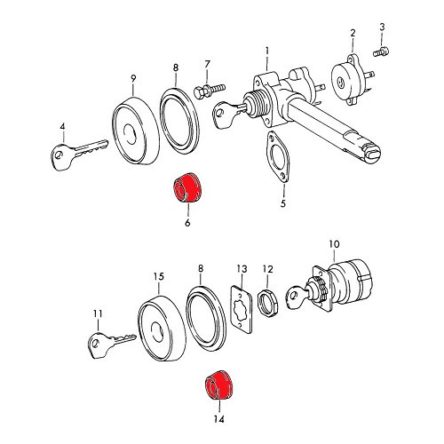 Neiman-Mutter aus Bronze für Porsche 911 und 912 (1965-1968) - RS00495