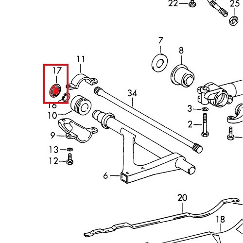 Capuchon de protection de triangle pour Porsche 911 type F (1965-1967) - RS00537