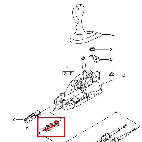 Right-hand manual gearshift linkage for Porsche 996 (1998-2005) - RS00543