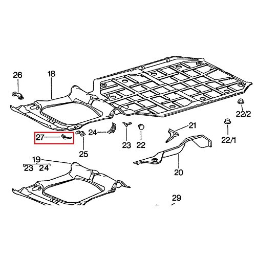 Piastra di rinforzo del pavimento del bagagliaio anteriore sinistro per Porsche 911 tipo G (1974-1989) - RS00556