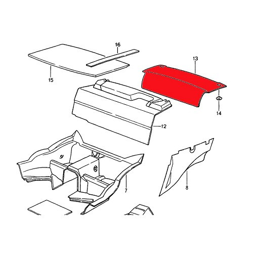Engine compartment sound deadener for Porsche 964 (1989-1994) - RS00587