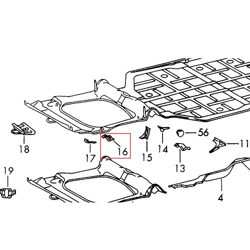 Under-tank reinforcement plate for Porsche 911 type F (1965-1973) - RS00596