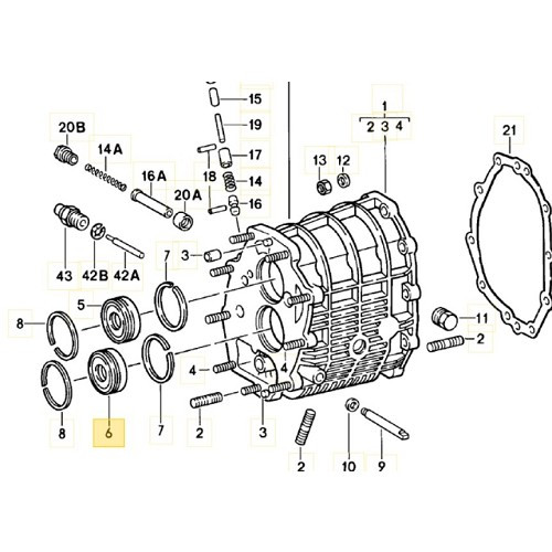 Gearbox lower housing bearing 915 for Porsche 911 type G (1974-1986) - RS00607