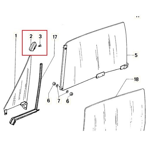 Upper front window protection cap for Porsche 914 (1970-1976) - RS00642