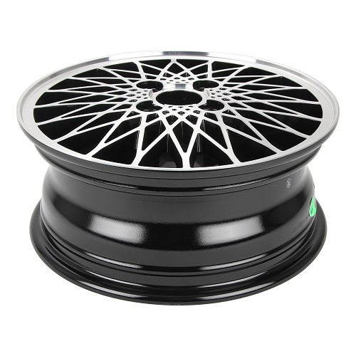 Set of 4 black 15 Turbo/Le Mans-style aluminum wheels for Porsche 924 2.0 atmo (1976-1985) - RS00689