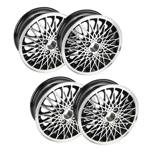     
                
                
    Jeu de 4 jantes aluminium intérieurs noirs 15" style Turbo/Le Mans pour Porsche 924 2.0 atmo (1976-1985) - RS00689
