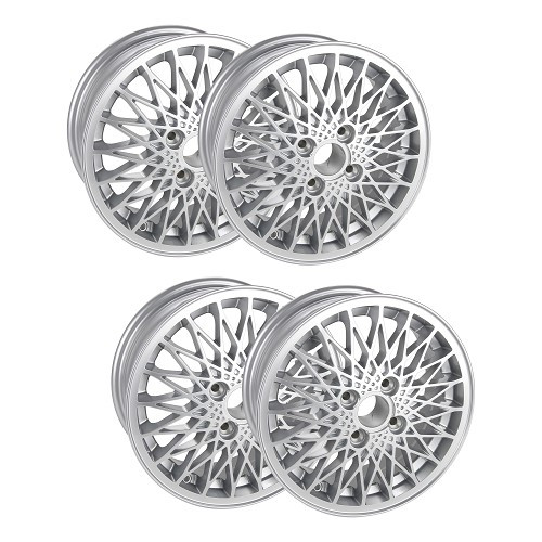     
                
                
    Jeu de 4 jantes aluminium 15" style Turbo/Le Mans pour Porsche 924 2.0 atmo (1976-1985) - RS00690
