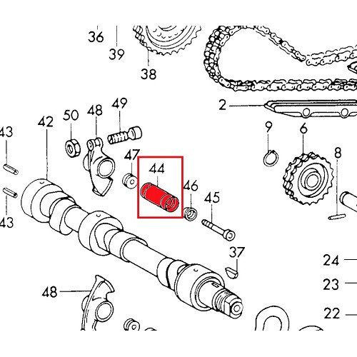 Albero del bilanciere per Porsche 911 tipo G (1974-1989) - RS00769