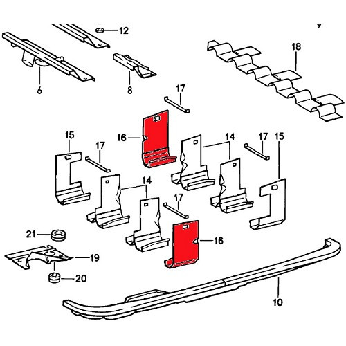Engine air deflector for Porsche 911 type G (1975-1989) - RS00791