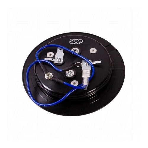  Black horn button for 9 screws steering wheel - 113 mm diameter - RS00834-1 