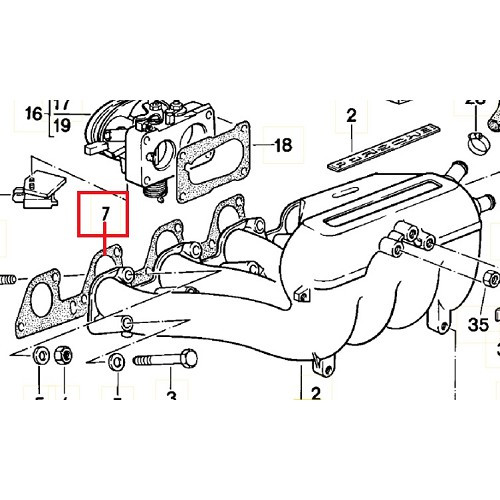     
                
                
    Junta del colector de admisión para Porsche 924 2.0 atmo (1976-1985) - RS01030
