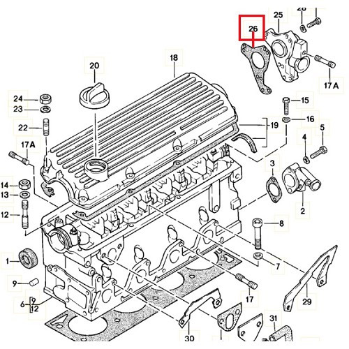     
                
                
    Original gasket for ignition gearbox for Porsche 924 (1976-1985) - RS01031
