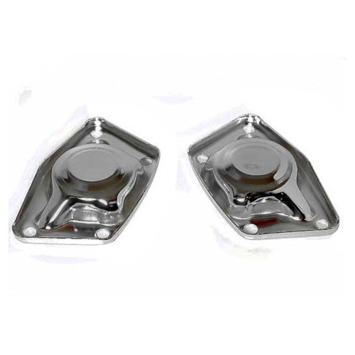  Chrome covers on rear axle for Porsche 356 C (1964-1965) - pair - RS03000 
