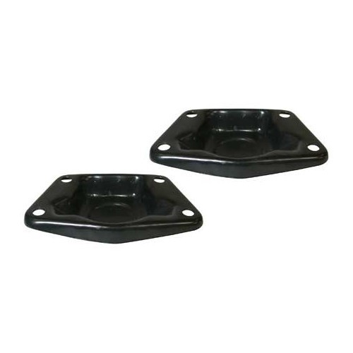  Black covers on rear axle for Porsche 356 C (1964-1965) - pair - RS03000N 