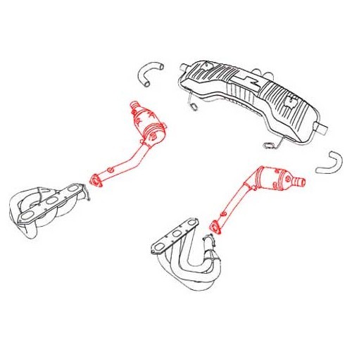 DANSK Sportkatalysatoren aus Edelstahl für Porsche 986 Boxster (1997-1999) - RS10447