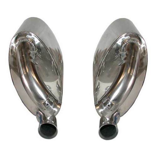  DANSK Sport rear silencers in polished stainless steel for Porsche 993 - RS10576 