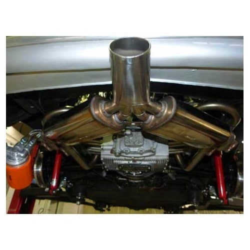  CSP exhaust Sebring type in stainless steel for Porsche 356 A (1956-1959) - with heat exchangers - RS10634-1 