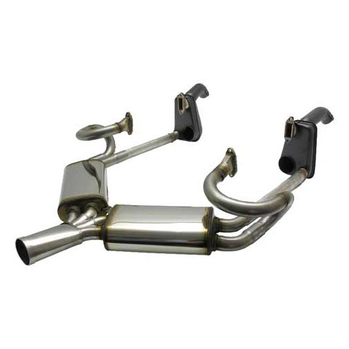  CSP exhaust Sebring type in stainless steel for Porsche 356 B and C (1960-1965) - with heat exchangers - RS10635 