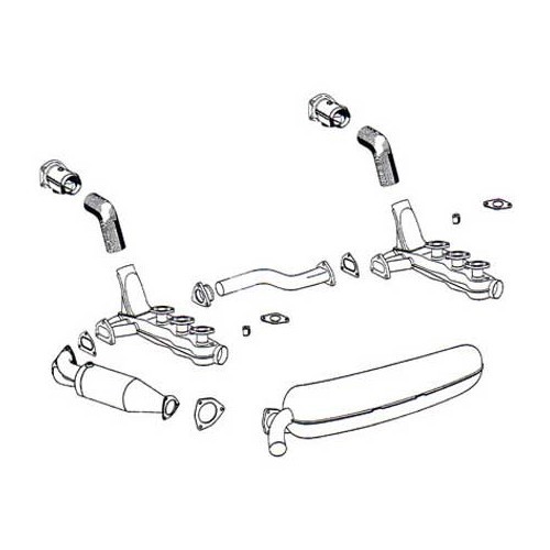 Scappamento DANSK in acciaio per Porsche 911 (1975-1989) - RS10795