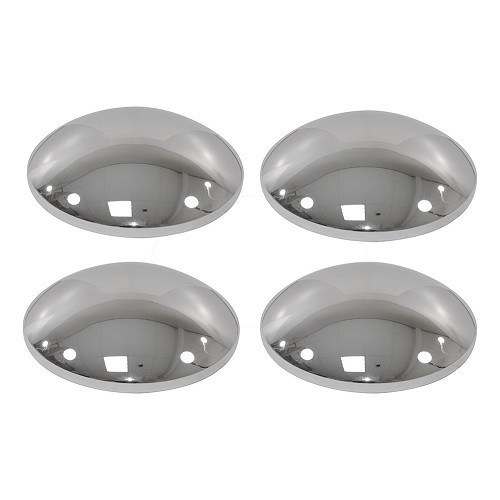  Set of 4 stainless steel hub caps for Porsche 356 - RS11645 