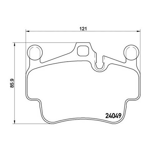  Plaquettes de frein avant ATE pour Porsche Boxster type 987 (2005-2012) - RS11873-2 