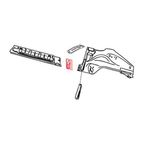 DANSK Jack support stiffener for Porsche 912, 911 and 930 (1965-1989) - RS12172