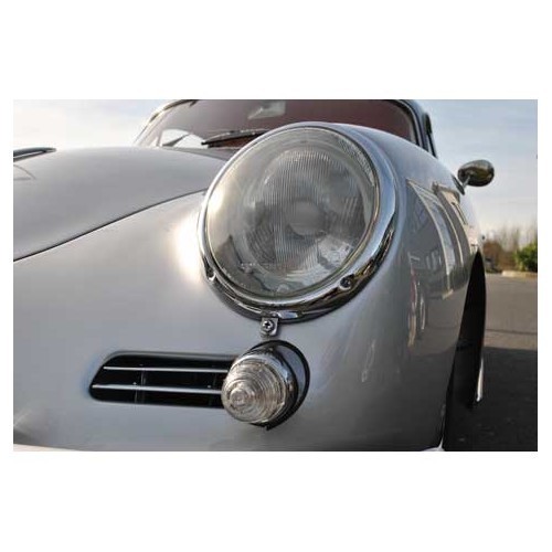  Rejilla de bocina superior cromada para Porsche 356 B y C (1960-1965) - lado izquierdo - RS12208-1 
