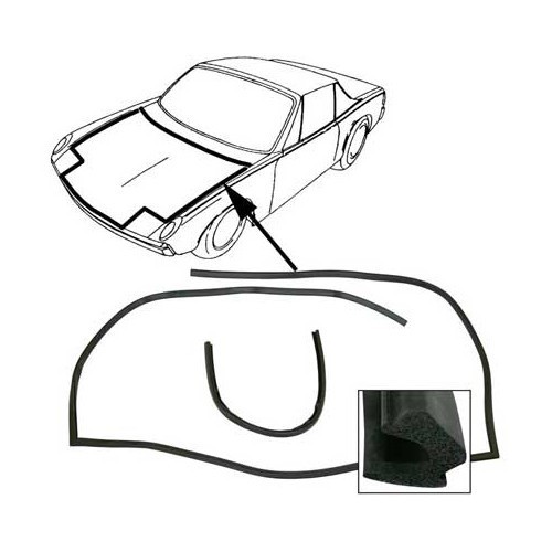     
                
                
    Joint de capot avant pour Porsche 914 (1970-1976) - RS12508
