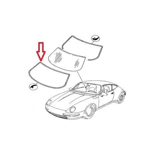 Outer windscreen seal for Porsche 944, 968 and 993 - RS12548